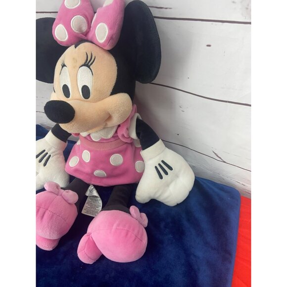 Disney Minnie‎ Mouse Pink Polka Dot Dress Plush Stuffed Animal Toy 18" - Picture 6 of 7